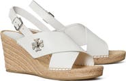 Tory Burch Turnlock Espadrille Slingback Platform Wedge Sandal