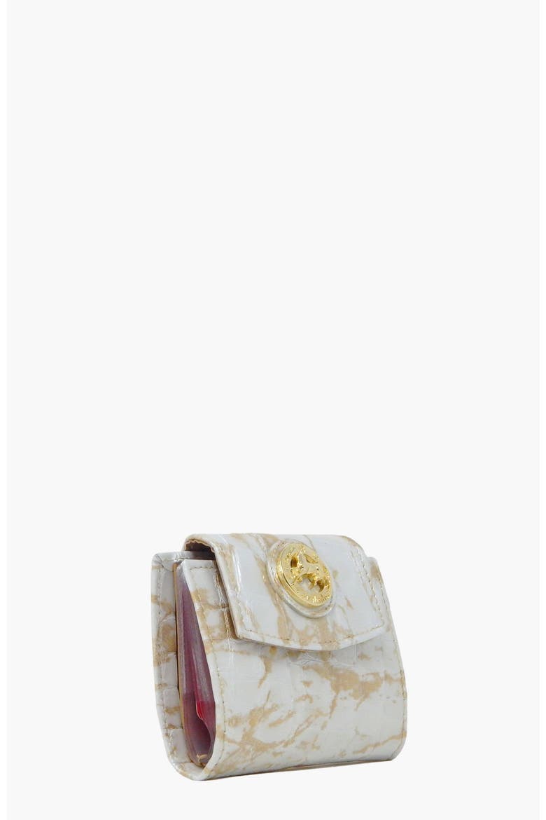 Gallop Mini Patent Leather Wallet 272, Alternate, color, Beige / White