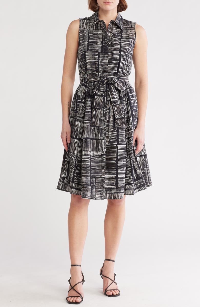 Calvin Klein Sleeveless A-Line Shirtdress, Main, color,