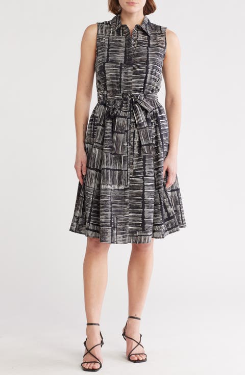 Sleeveless A-Line Shirtdress