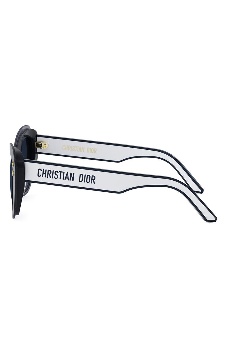 DIOR 'DiorPacific B3U 52mm Butterfly Sunglasses, Alternate, color, Shiny Blue / Blue