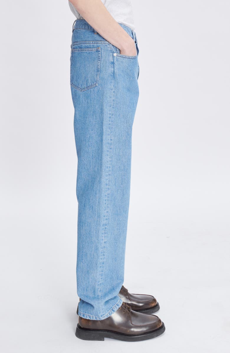 A.P.C. Fairfax Relaxed Straight Leg Jeans, Alternate, color, Ial Washed Indigo