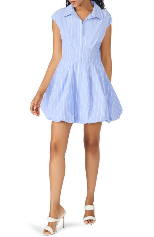 Steve Madden Arielle Bubble Hem Minidress In Blue