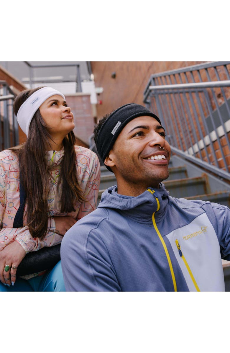 Turtle Fur Double-Layer Fleece Headband, Alternate, color, Black