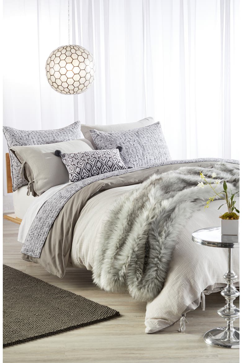 Fox Faux Fur Throw Blanket, Main, color, GREY FOX