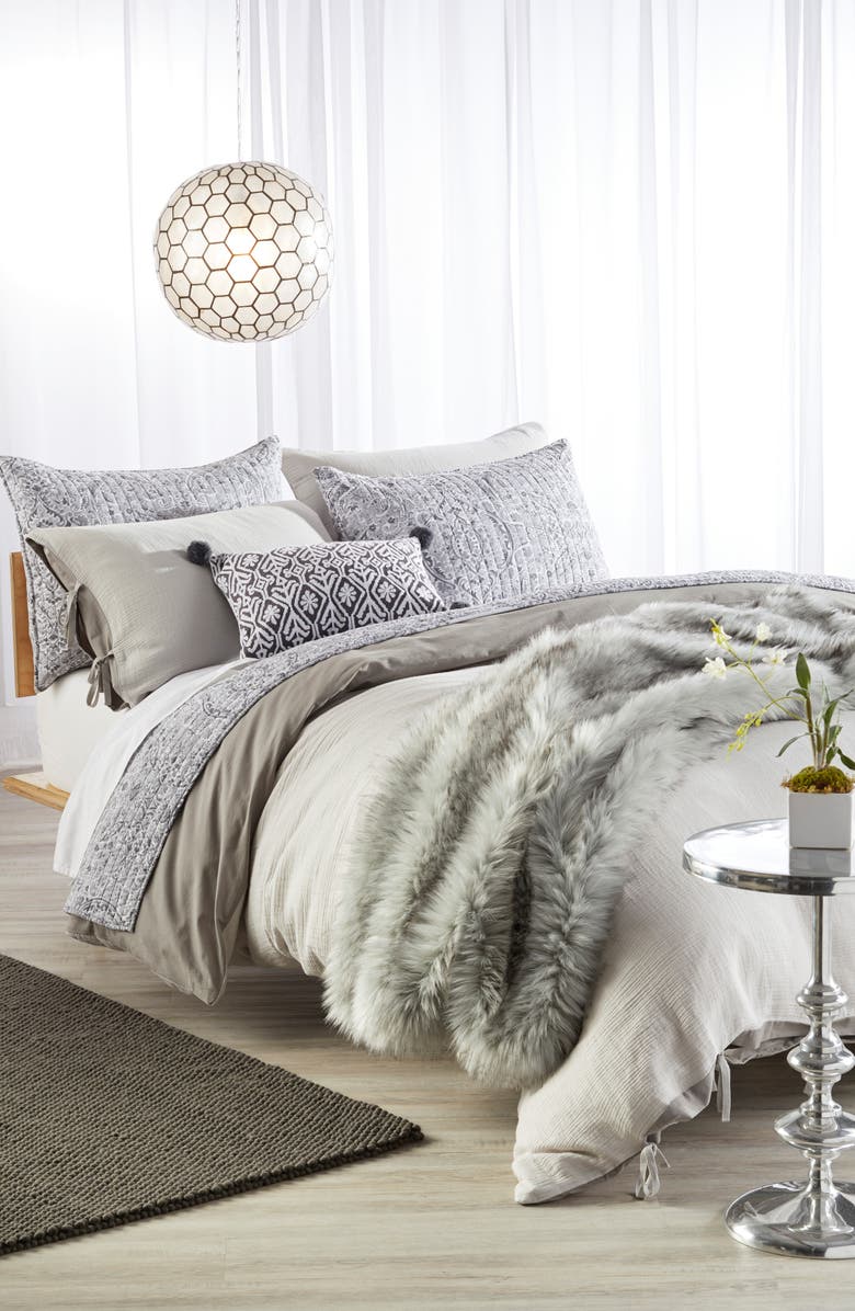 NORDSTROM AT HOME Fox Faux Fur Throw Blanket, Main, color, 