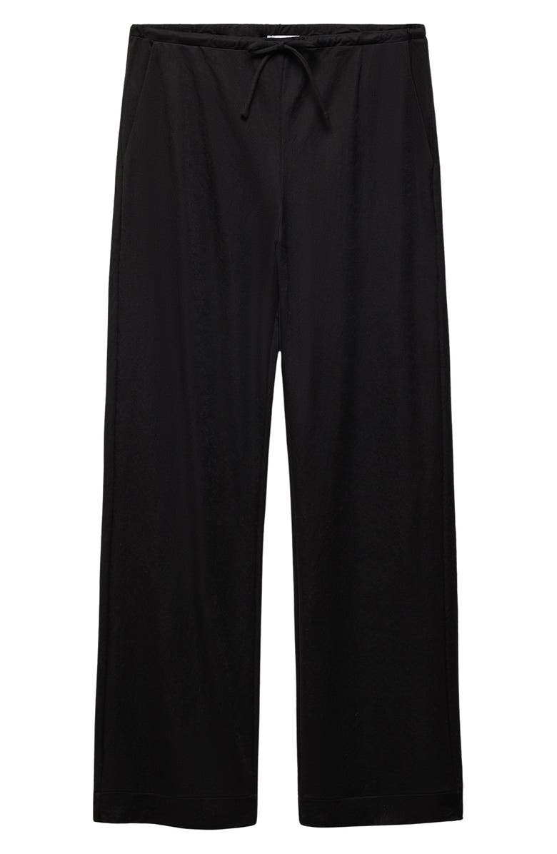 MANGO Wide Leg Drawstring Pants, Alternate, color,