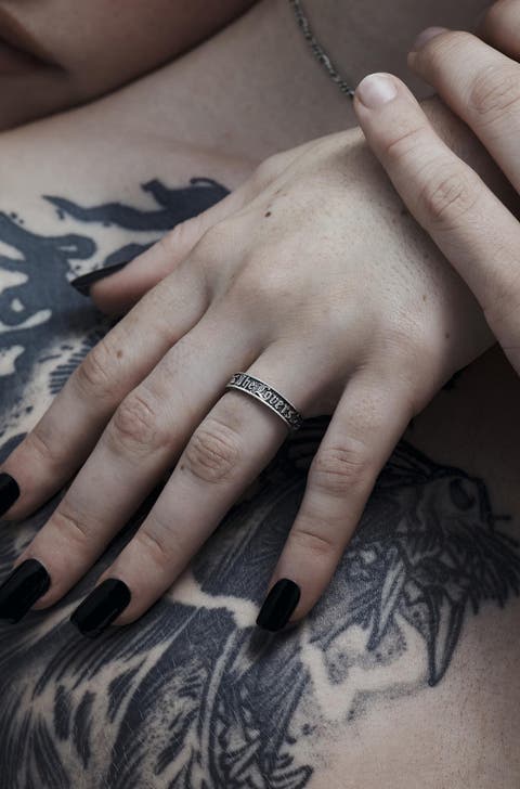 Amorata Thin Sterling Silver Ring