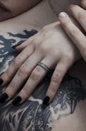 Disturbia Amorata Thin Sterling Silver Ring