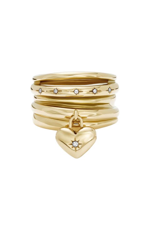 Sadie Stacked Heart Ring