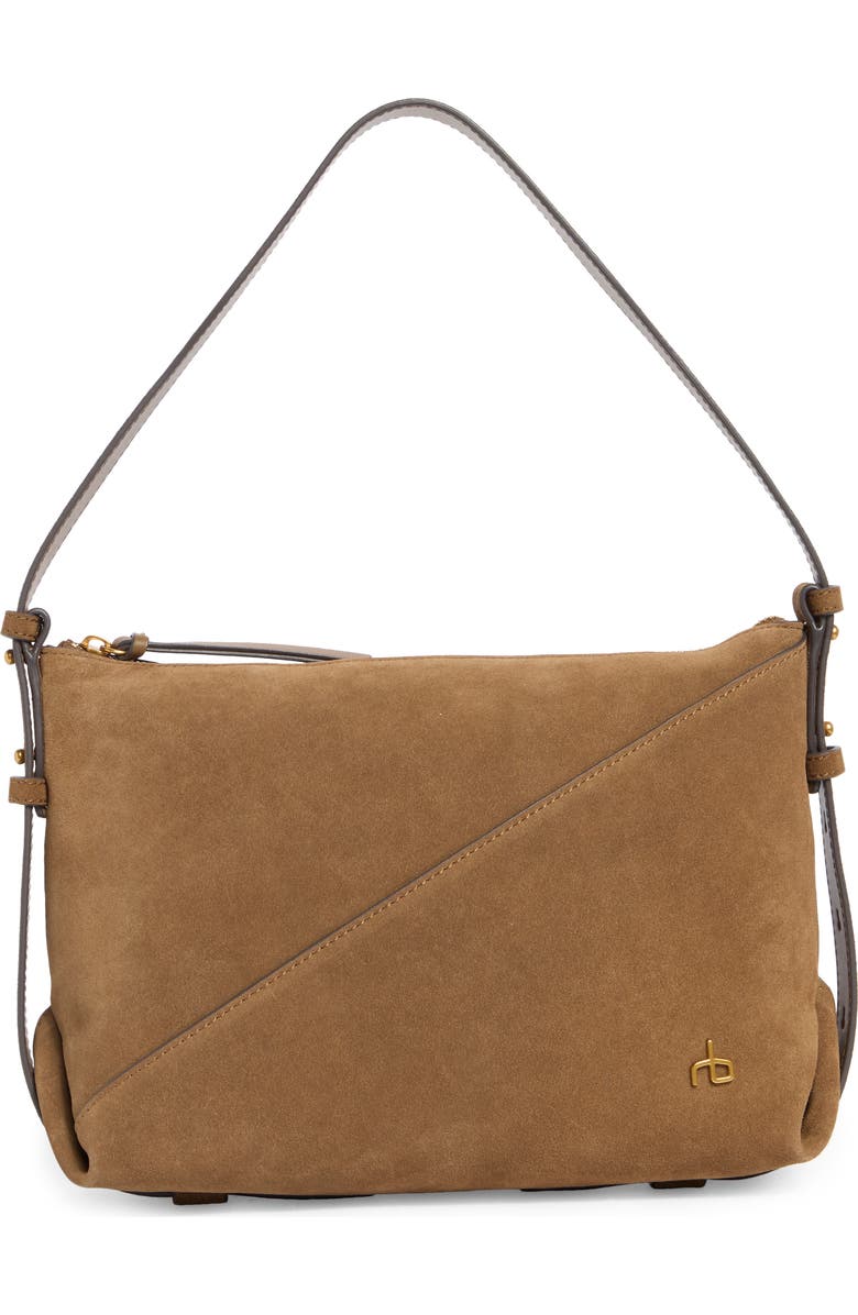 rag & bone Fulton Suede Shoulder Bag, Main, color, Golden Brown