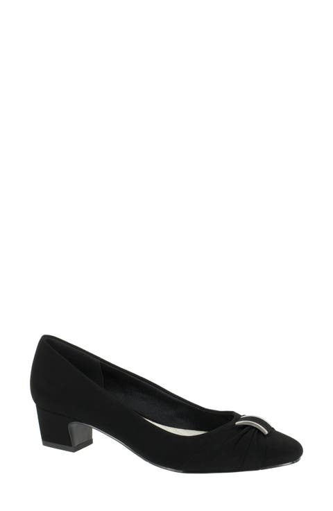 Eloise Ruched Block Heel Pump - Multiple Widths Available