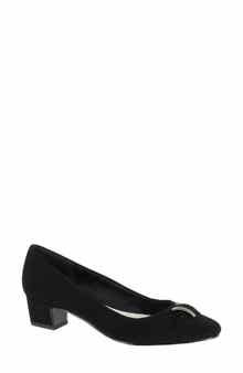 EASY STREET Eloise Ruched Block Heel Pump - Multiple Widths Available