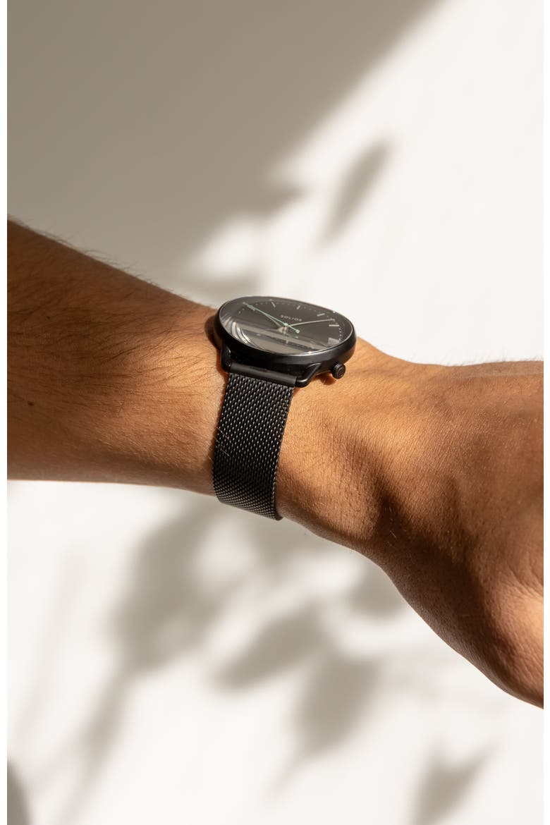 The Solar Curve | Black Dial - Black Case, Alternate, color, Mat Black Mesh Metal