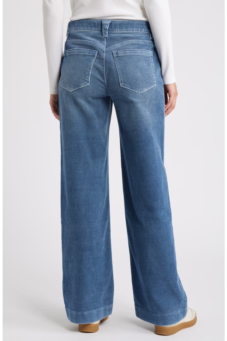 Sam High Waist Wide Leg Corduroy Pants, Alternate, color, WASHED MID BLUE