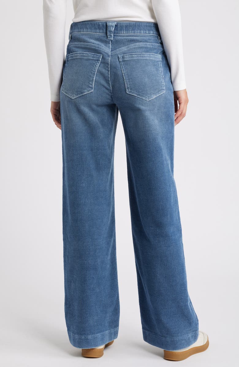 Wit & Wisdom Sam High Waist Wide Leg Corduroy Pants, Alternate, color, Washed Mid Blue