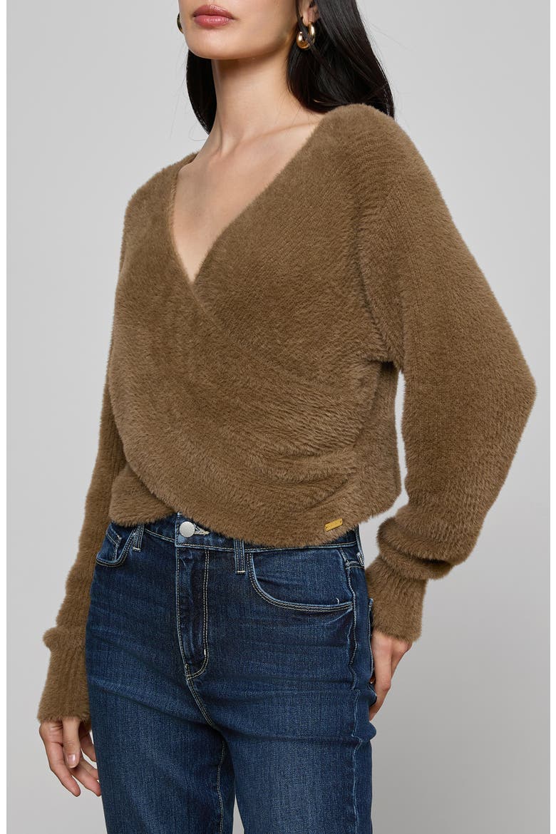 Antonella Surplice Neck Sweater, Alternate, color, DRIFTWOOD