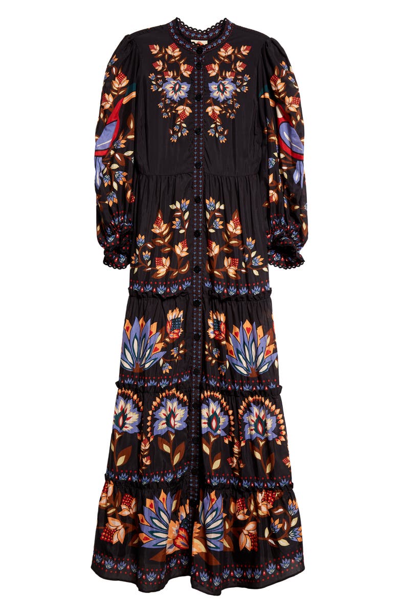 FARM Rio Winter Garden Floral Print Long Sleeve Dress | Nordstrom