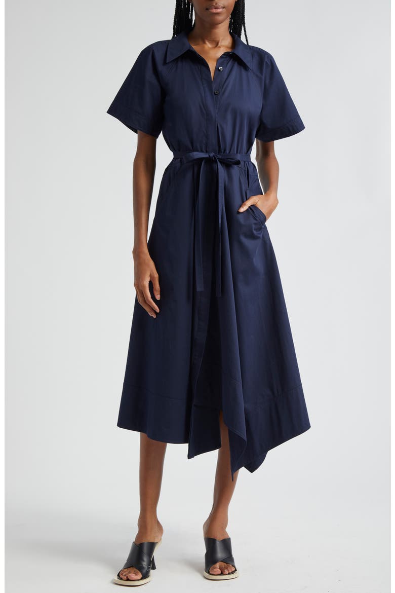 Julianna Cotton Shirtdress, Main, color, MARITIME NAVY