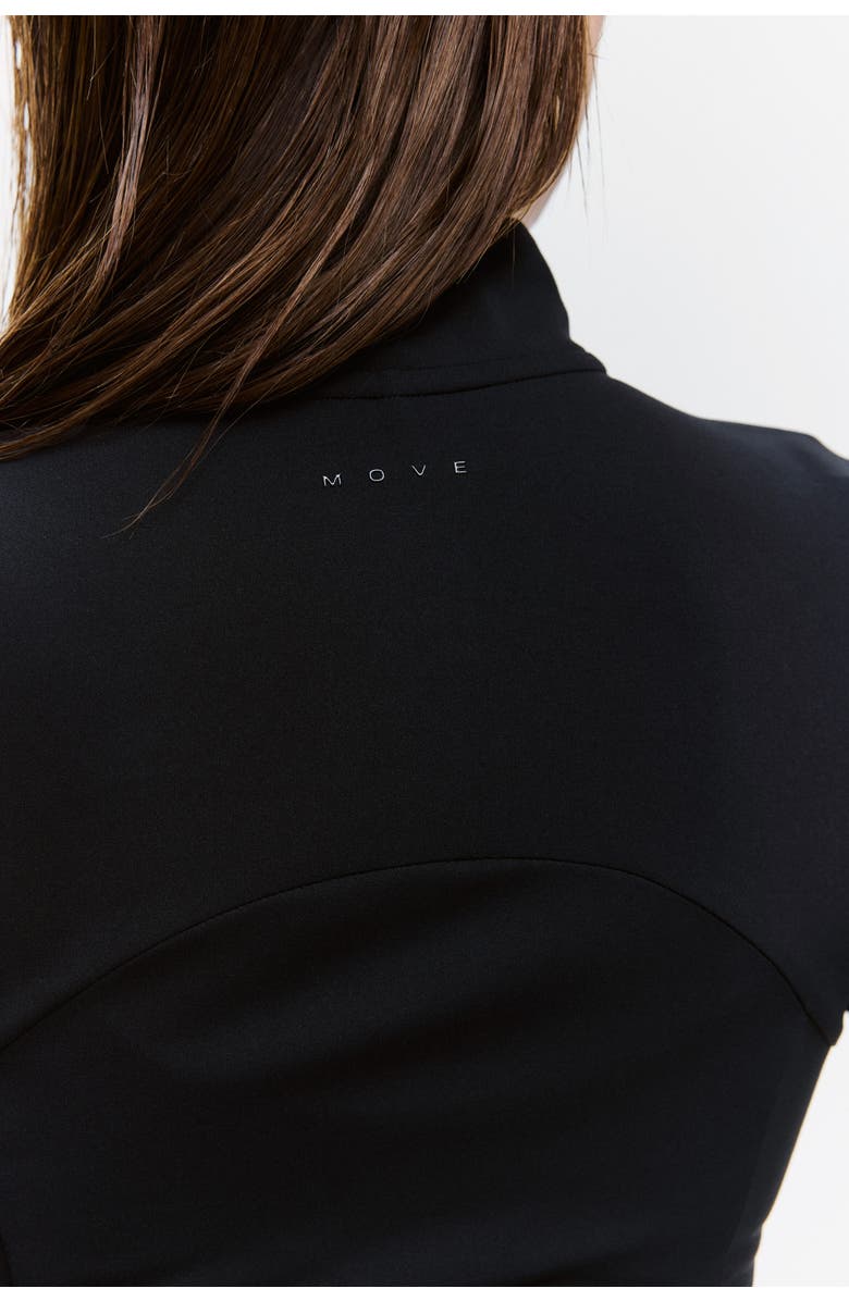 H&M Zip-through Sports Jacket With Softmove, Alternate, color, Black