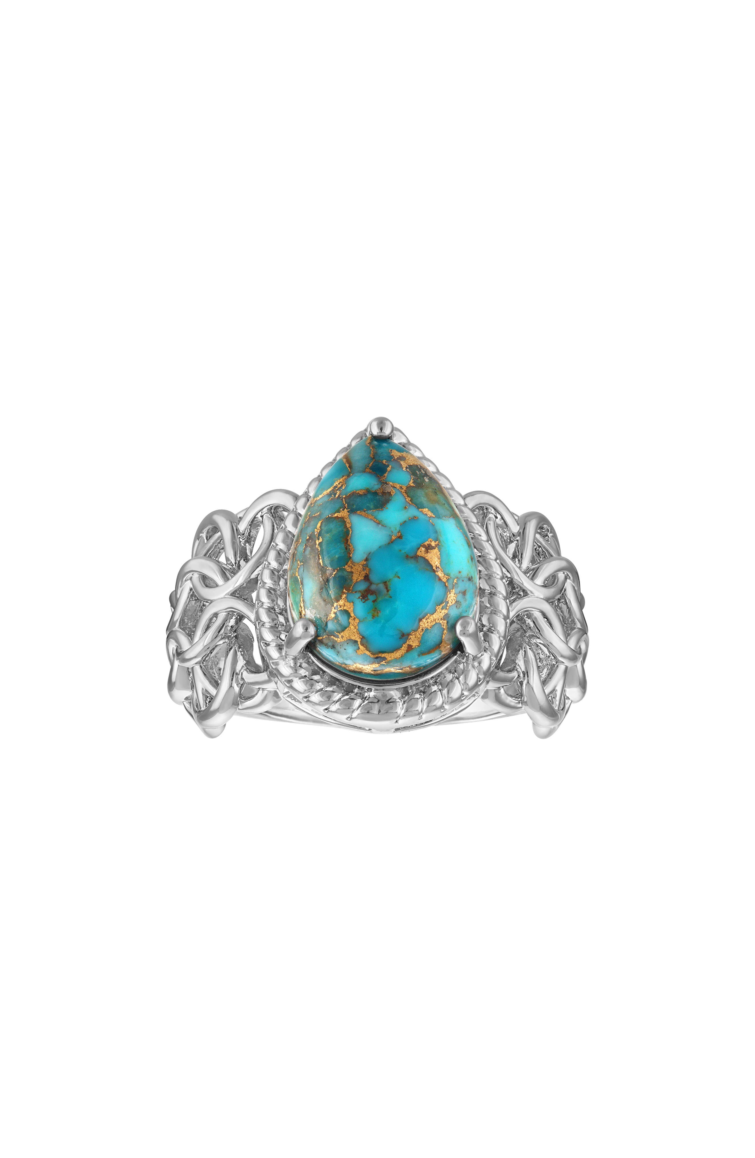 Turquoise Pear Statement Ring