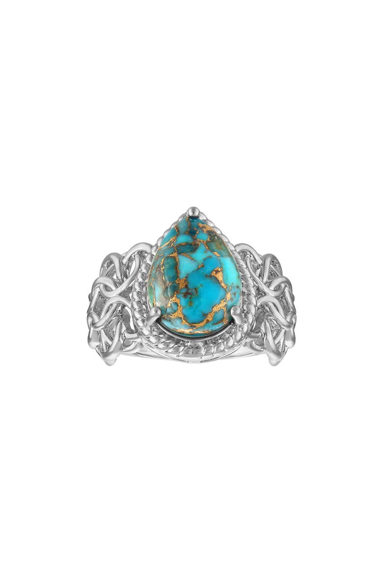Turquoise Pear Statement Ring, Main, color, TURQUOISE