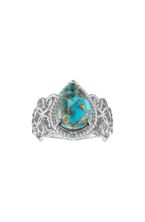 Turquoise Pear Statement Ring