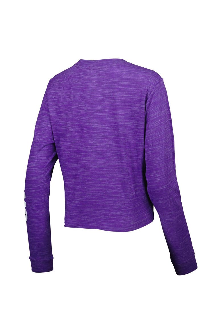 Women's New Era Purple Baltimore Ravens Crop Long Sleeve T-Shirt, Alternate, color, Purple