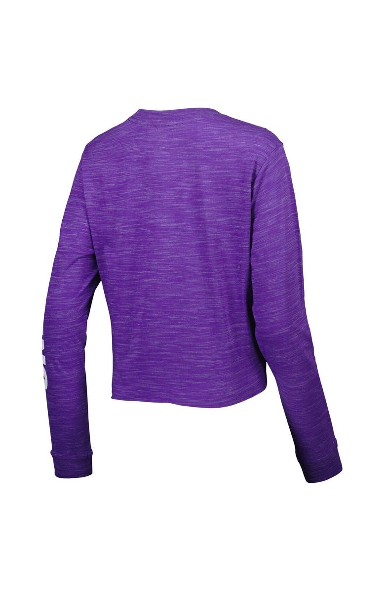 New Era Women's New Era Purple Baltimore Ravens Crop Long Sleeve T-Shirt, Alternate, color,