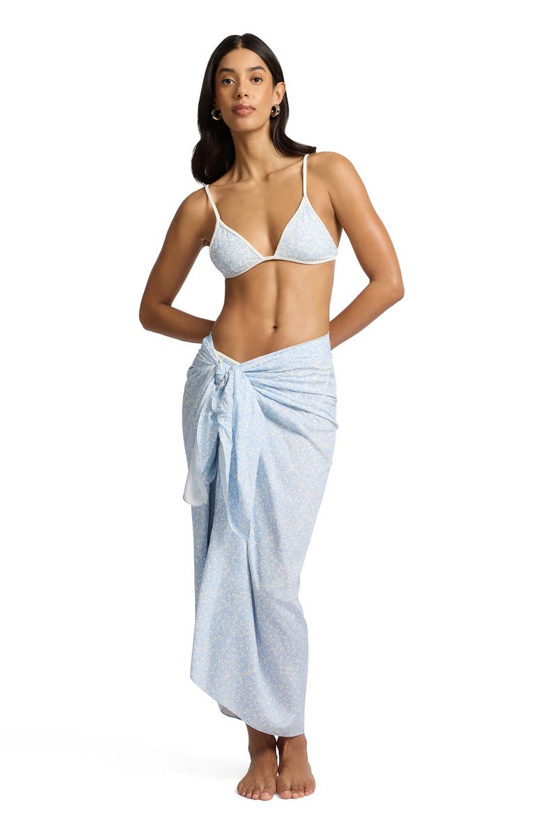 Onia Silk Blend Pareo, Main, color, Sky/Egret
