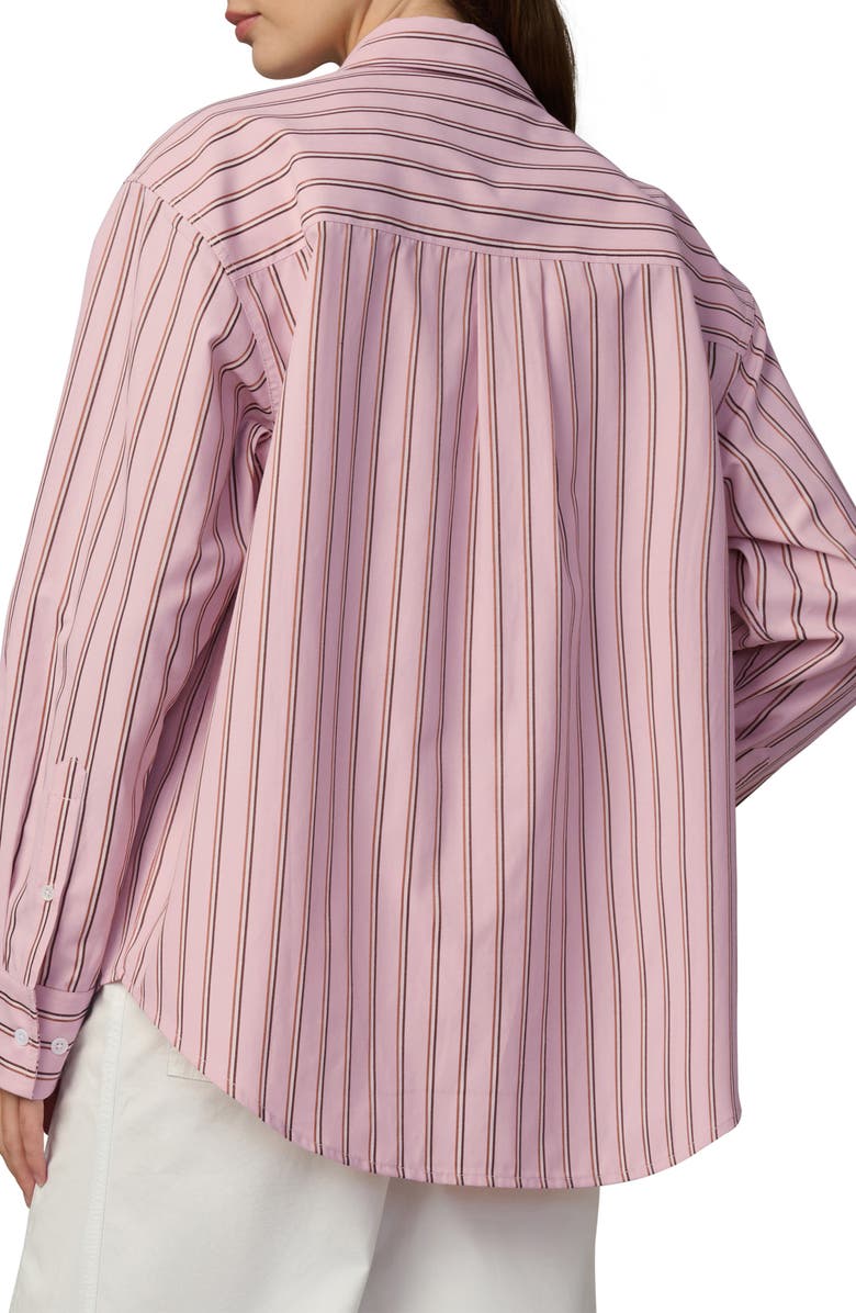 Joe's The Boyfriend Stripe Oversize Button-Up Shirt, Alternate, color, Blush Pink Stripe