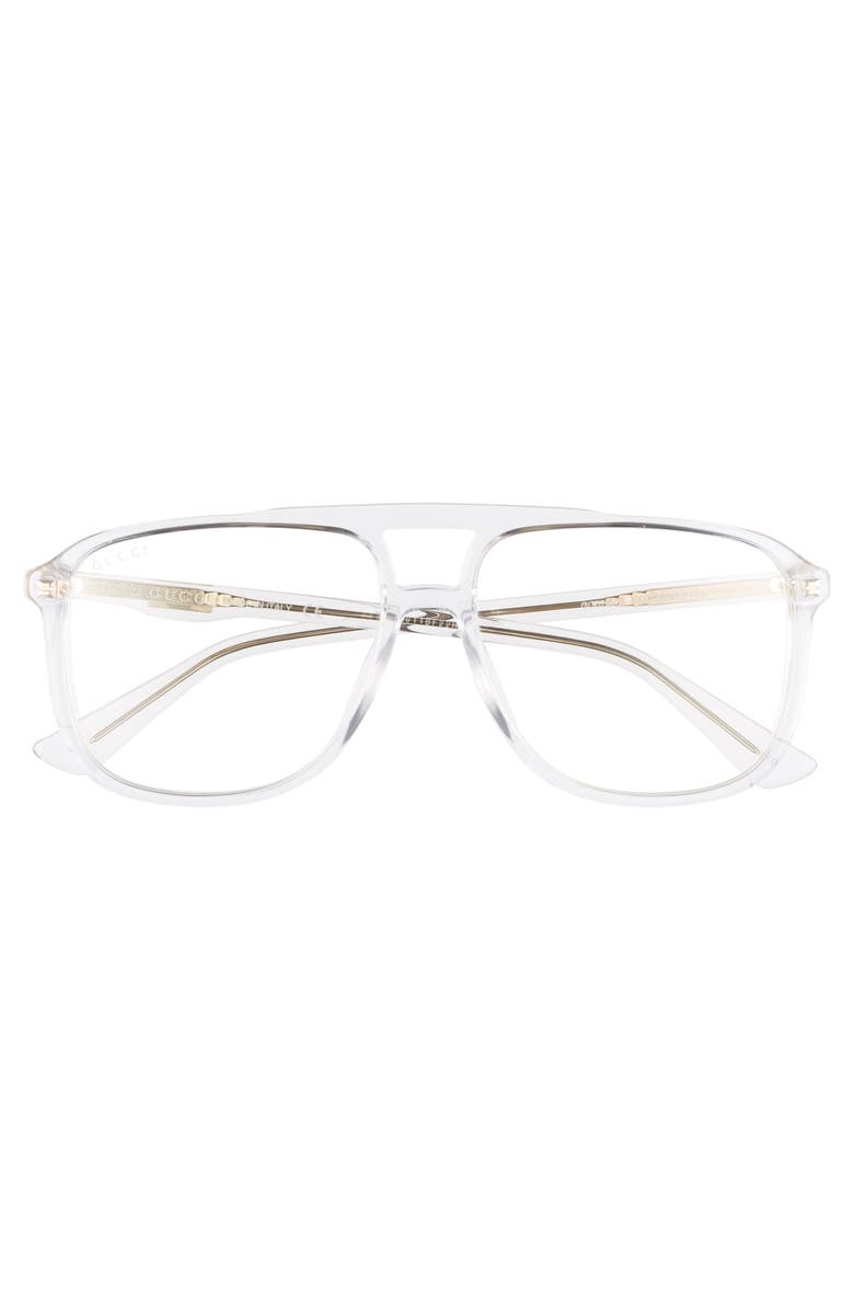 Gucci '80s Monocolor 58mm Aviator Sunglasses, Alternate, color, 