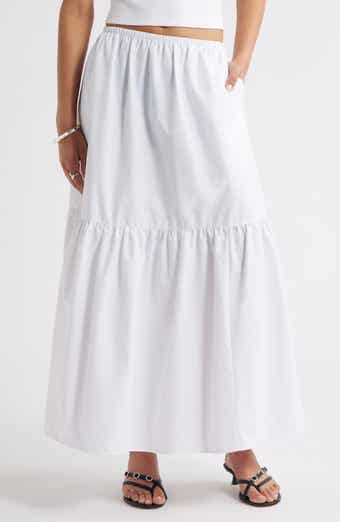 Open Edit Tiered Maxi Skirt