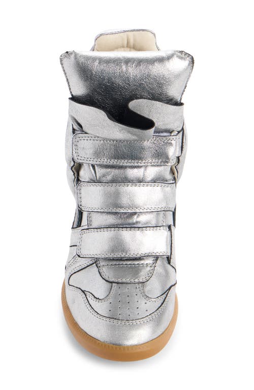 Isabel Marant Bekett Hidden Wedge High Top Sneaker In Gray
