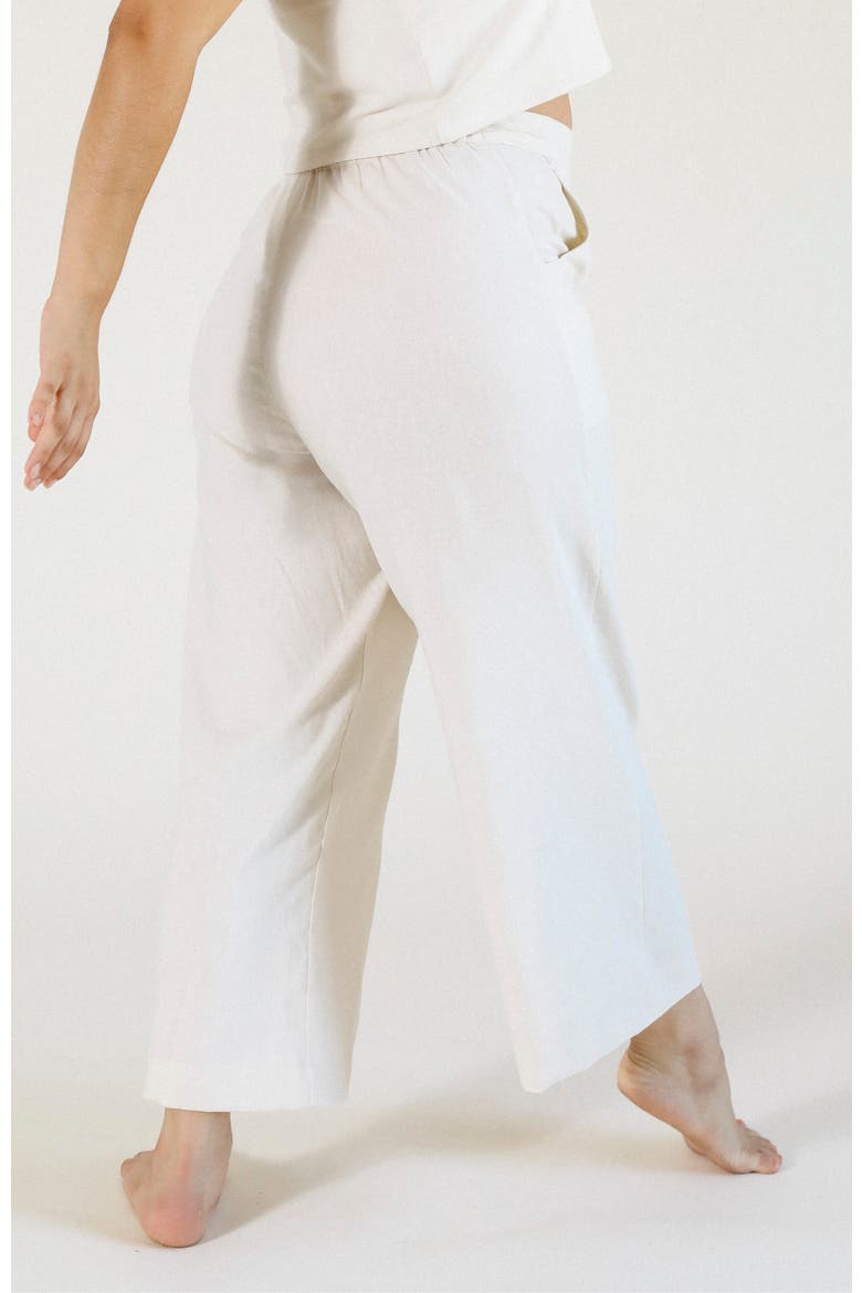 Plus Nin Linen Pant, Alternate, color, Ivory