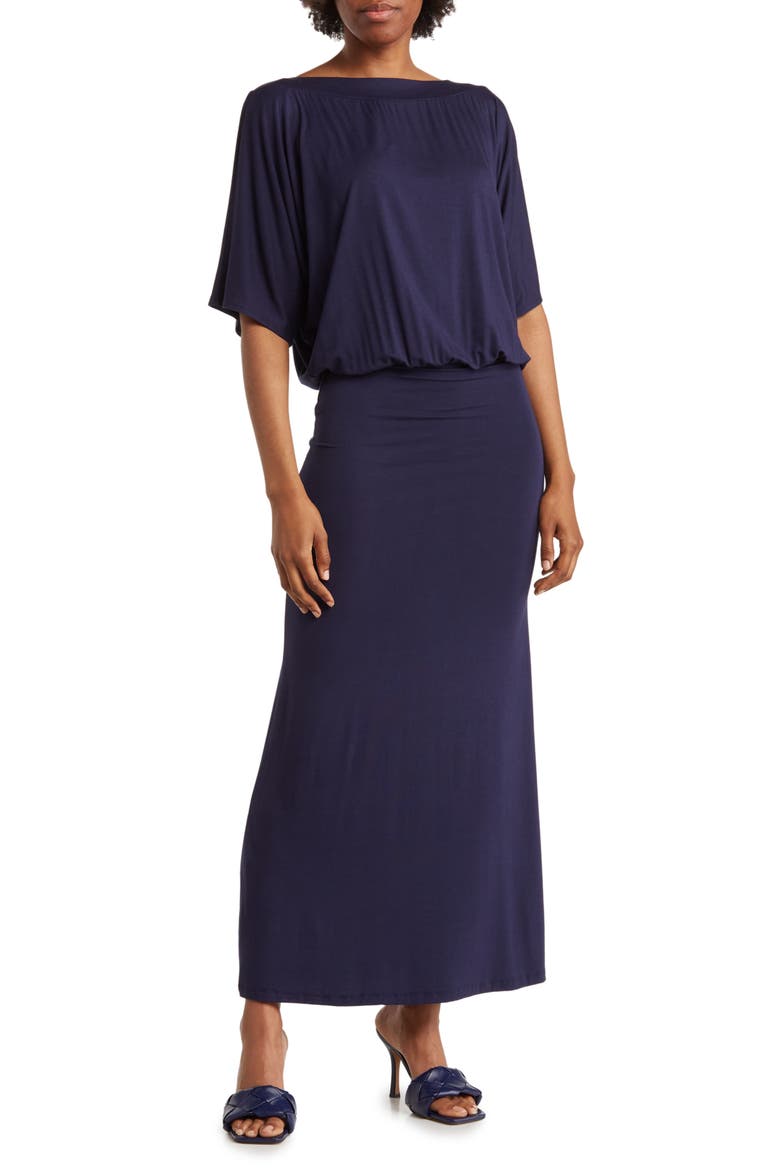 Dolman Sleeve Maxi Dress, Main, color, NAVY