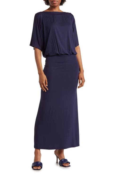 Dolman Sleeve Maxi Dress