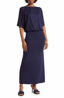 GO COUTURE Dolman Sleeve Maxi Dress