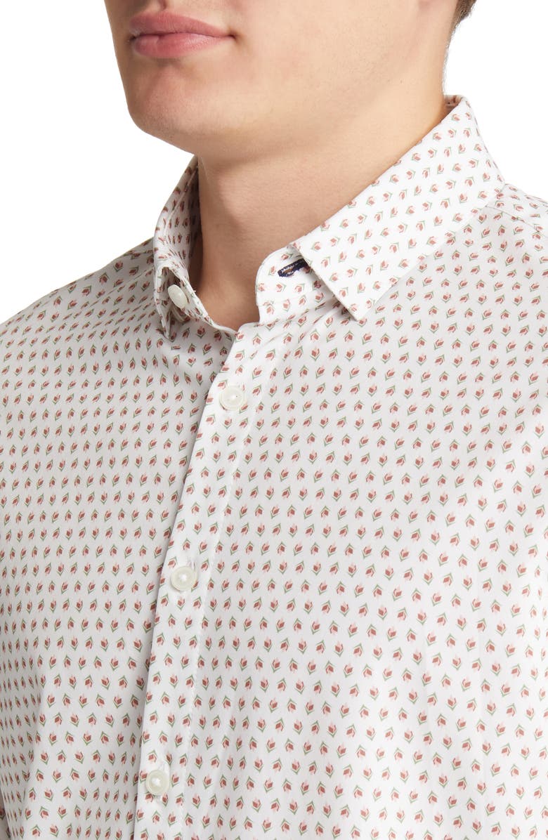 Mizzen+Main Men's Leeward Floral Stretch No-Tuck Button-Up Shirt, Alternate, color, 