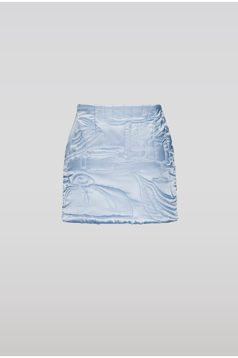 Iris Embroidered Satin Skirt, Alternate, color, Baby Blue