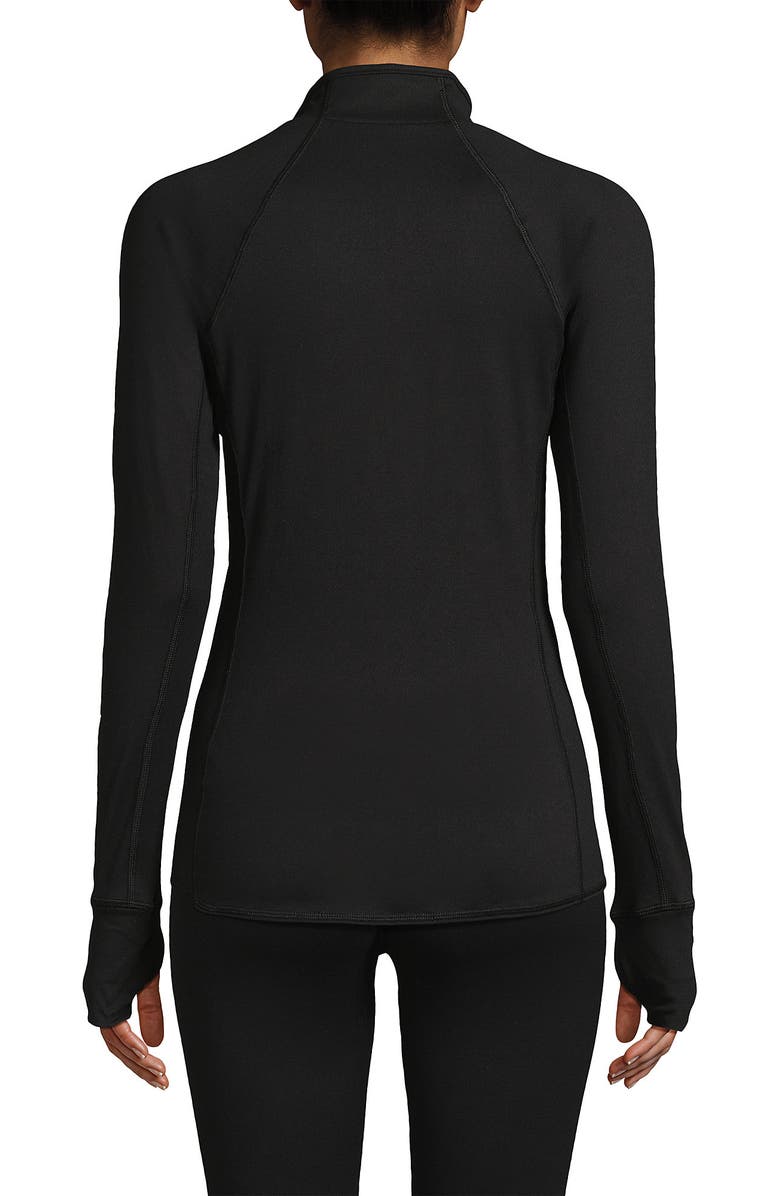 Lands' End Baselayer Cozy Thermaskin Quarter Zip Top, Alternate, color,