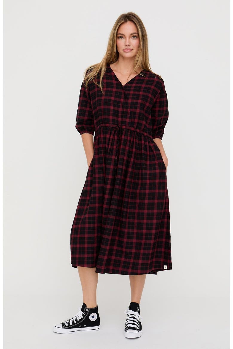 Organic Cotton Belle Dress, Main, color, Red