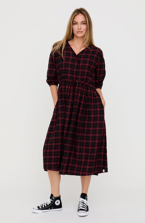 Turtledove London Organic Cotton Belle Dress In Red