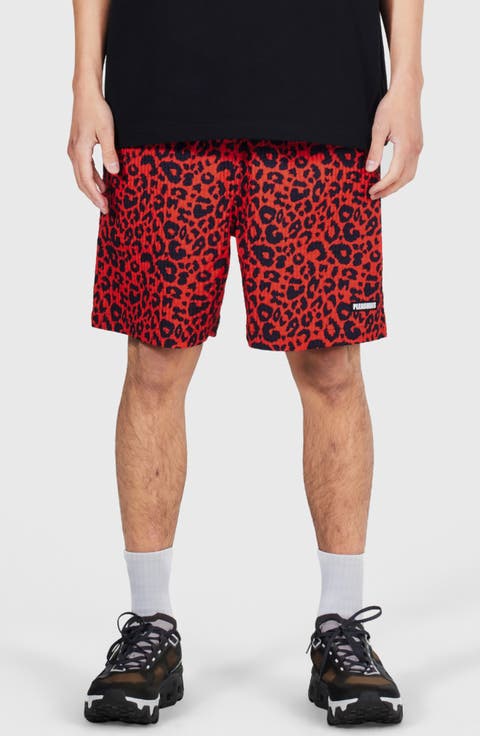 Leopard Print Active Shorts