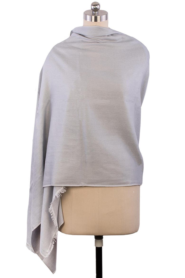 Cashmere Silk Eyelash Fringe Scarf, Alternate, color, WARM GREY