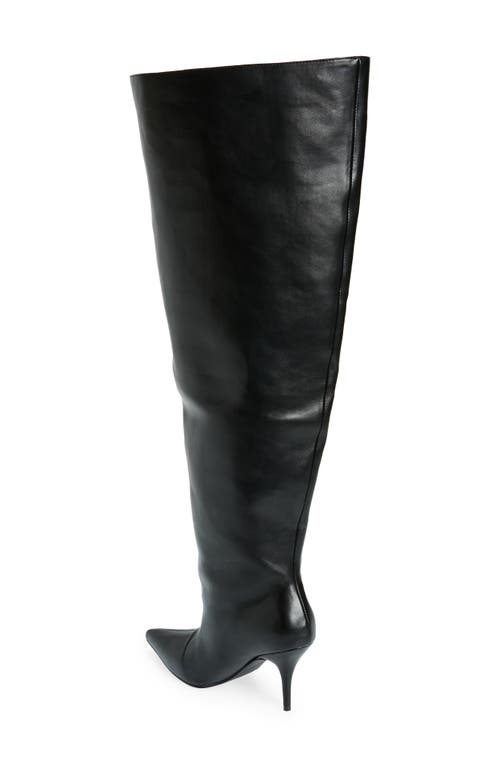 Azalea Wang Donato Pointed Toe Over The Knee Boot In Black