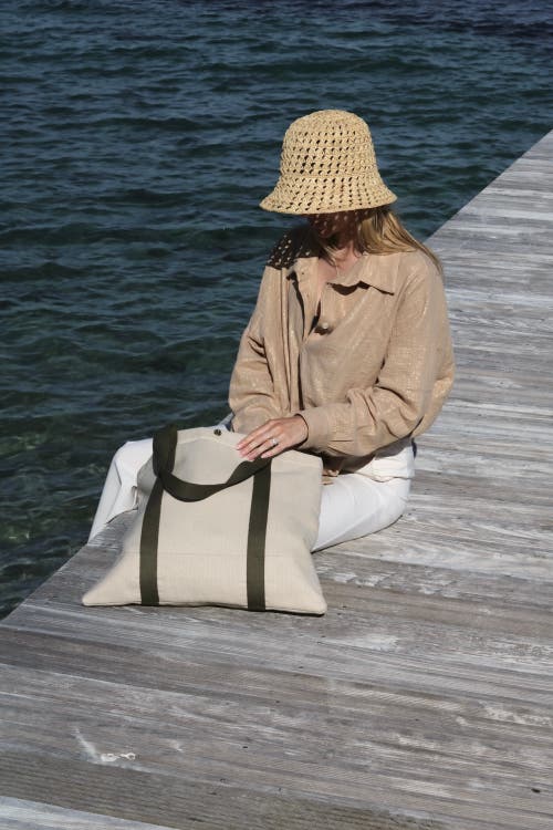 Lastelier Parakalo Cotton Canvas Bag In Brown
