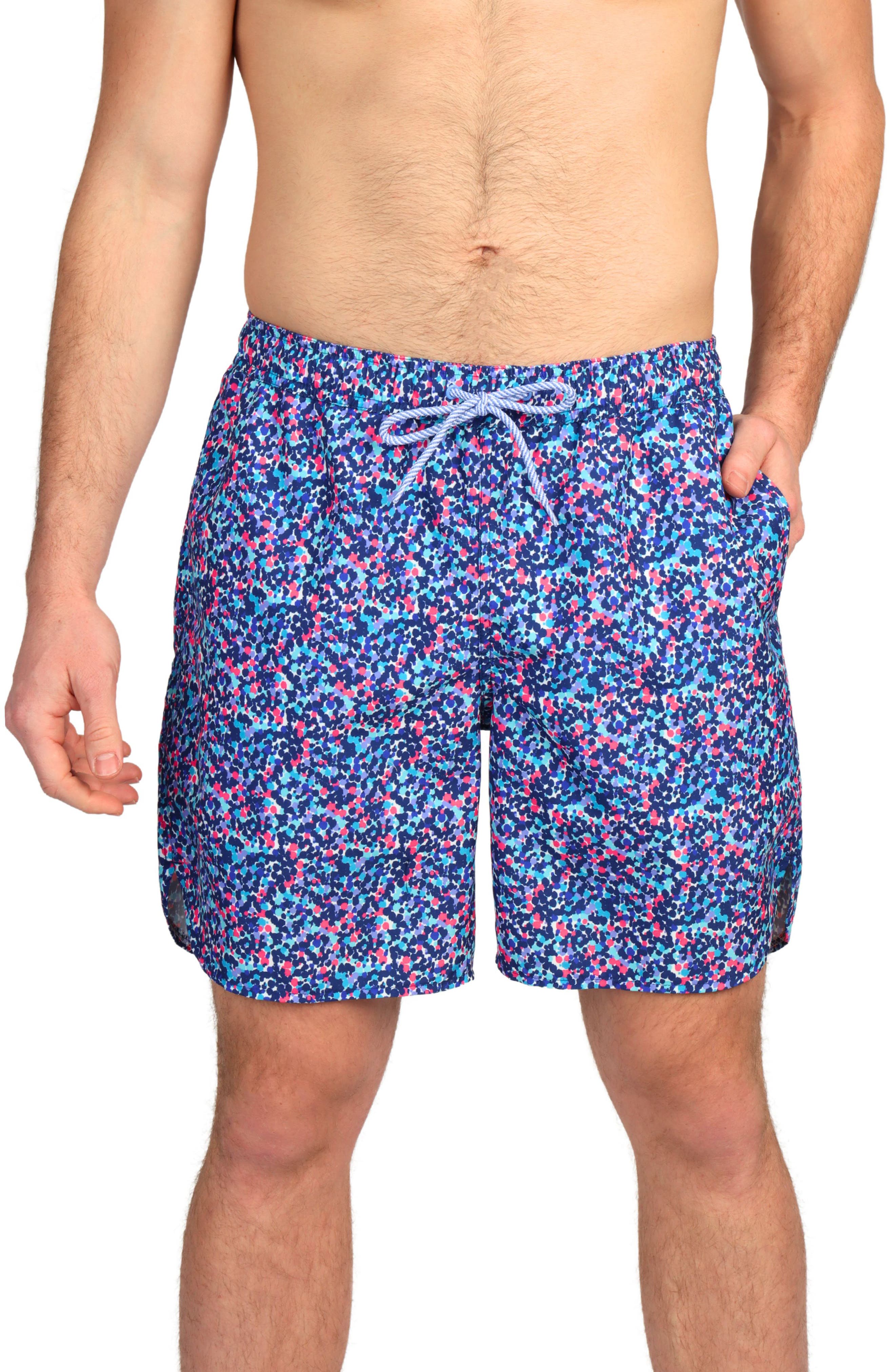 TailorByrd Paint Dot Print Swim Trunks