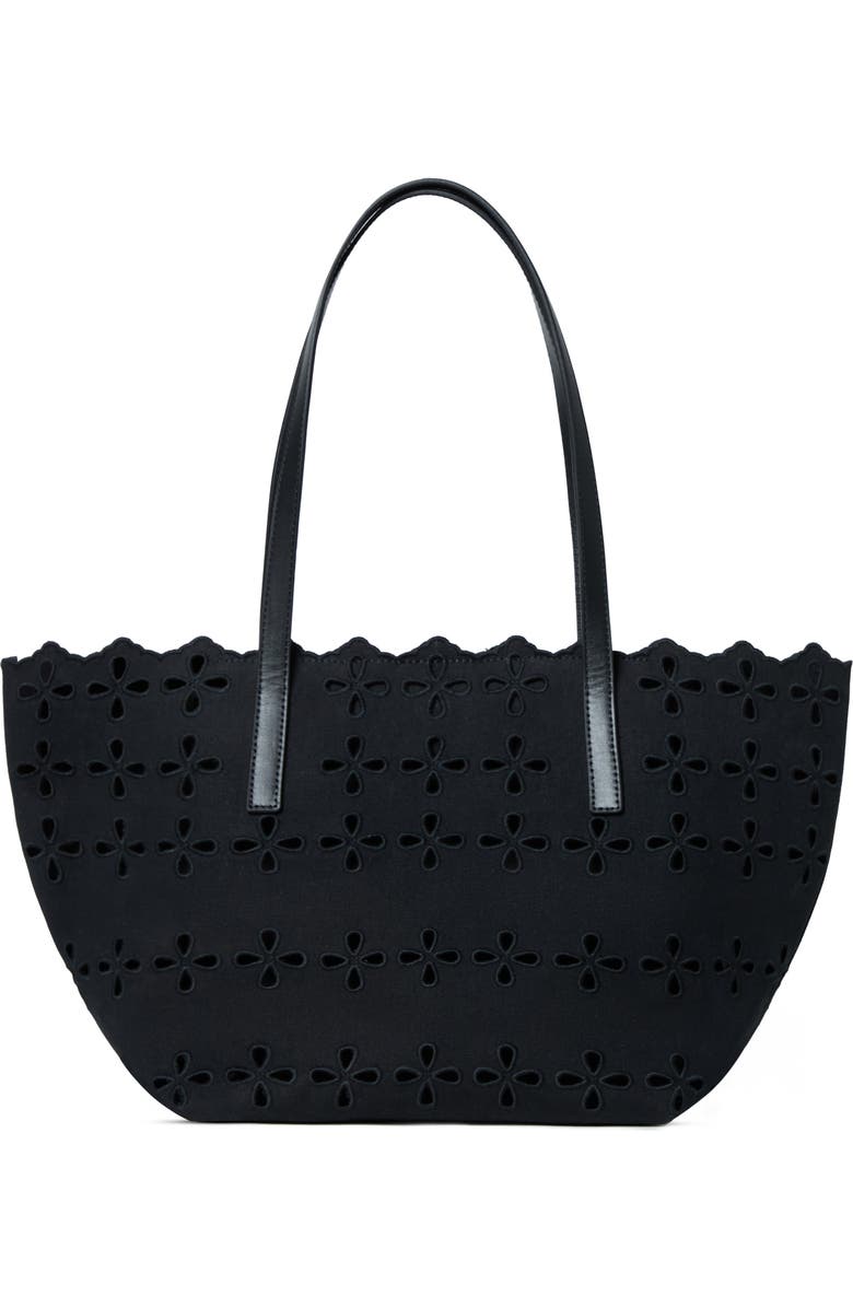 Loeffler Randall Easton Eyelet Tote Bag, Main, color, Black
