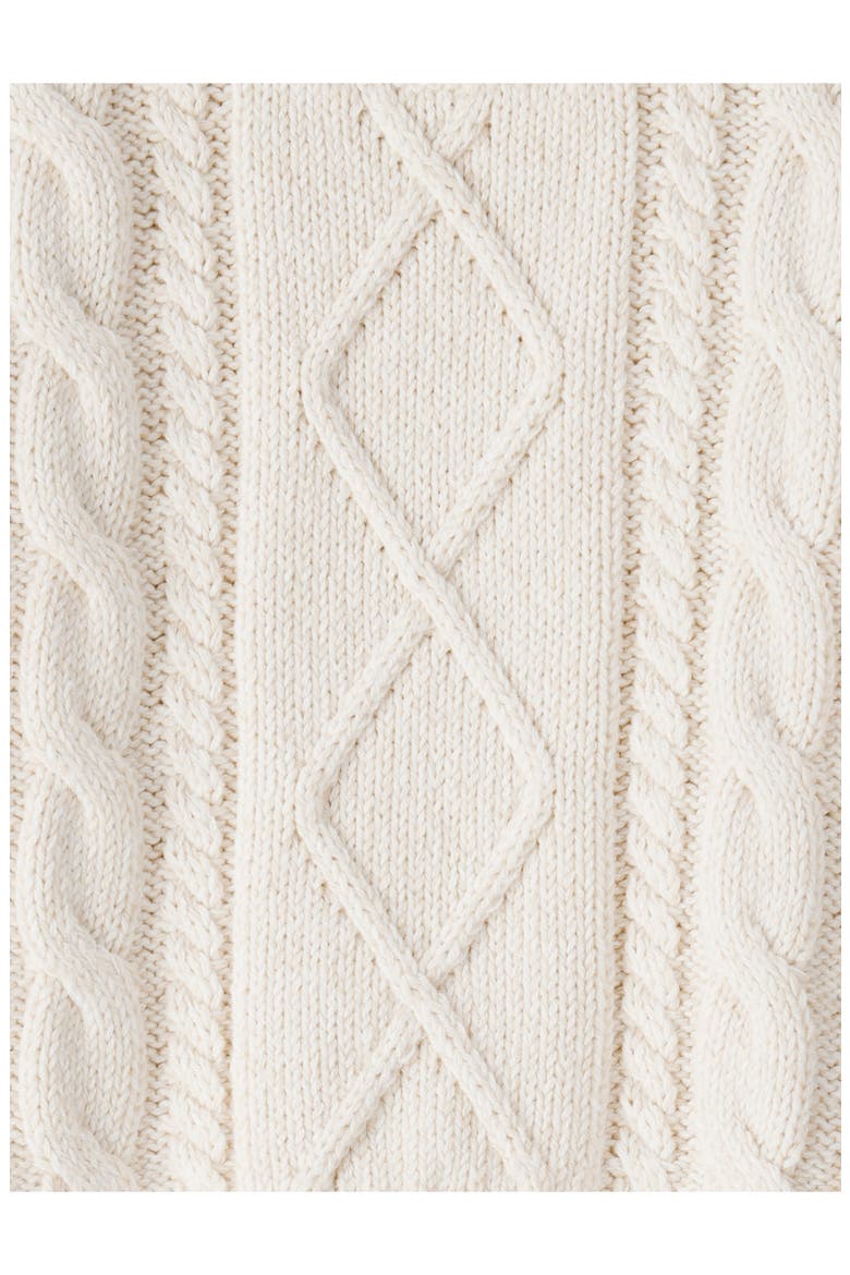 Organic Cotton Cable Knit Sweater, Alternate, color, IVORY